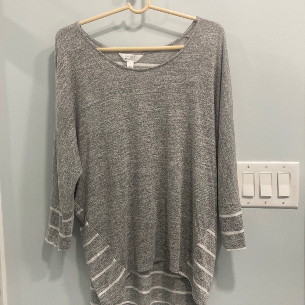Market and spruce large sweater striped top